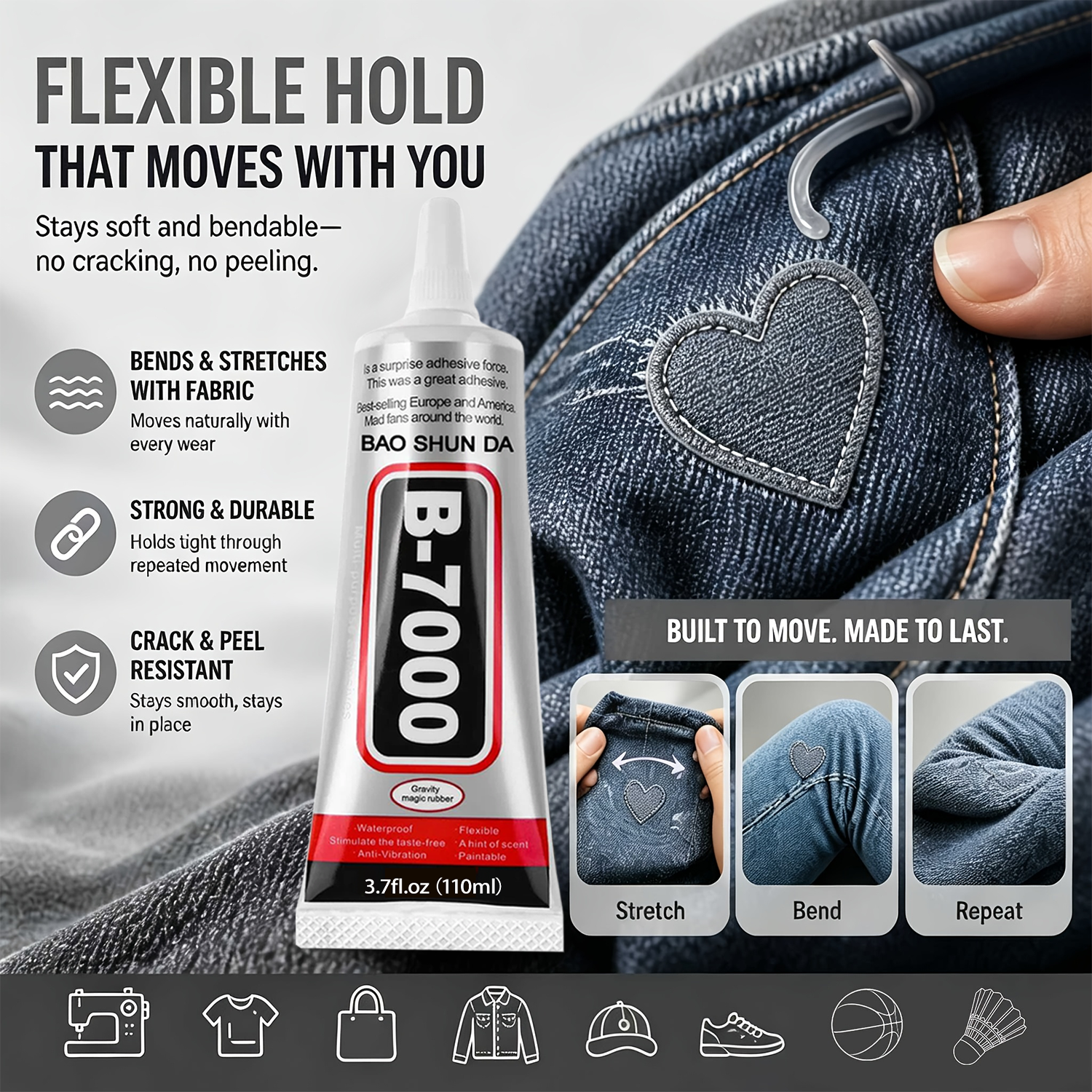 B-7000 Fabric Glue Permanent a – Contact Cement Glue recenzja i cena