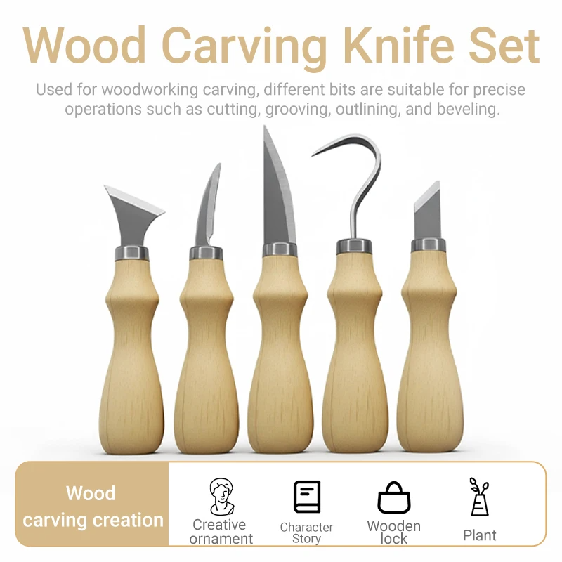5Pcs Wood Carving Tools Set,Cu – Craft Knife Set recenzja i cena