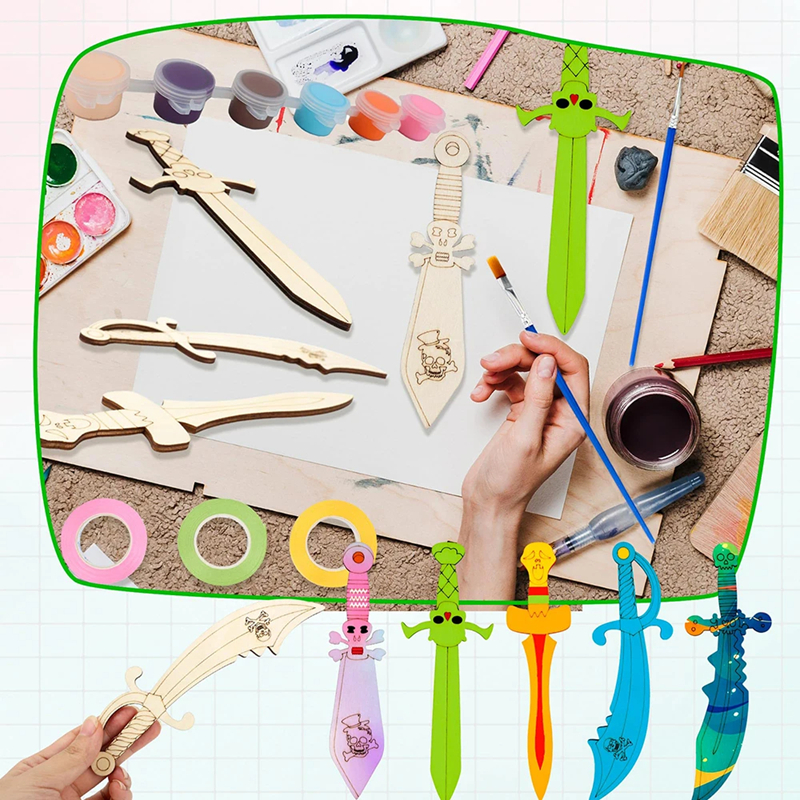 Wooden DIY Drawing Pirate Wood – Cosplay Prop Painting recenzja i cena