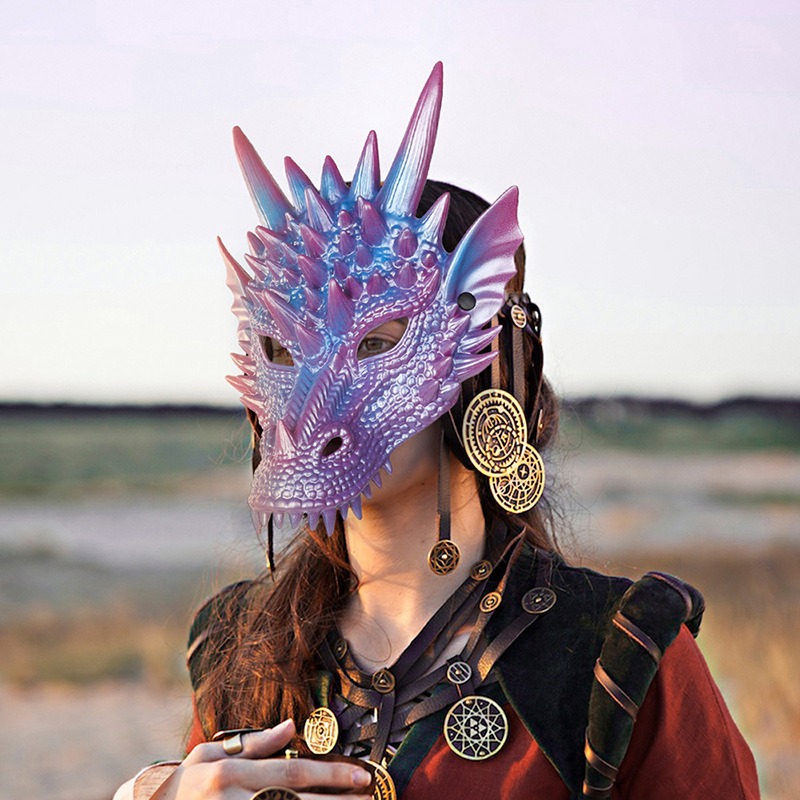 Pearl Blue Dragon Mask 3D Prin – Cosplay Prop Blueprints recenzja i cena