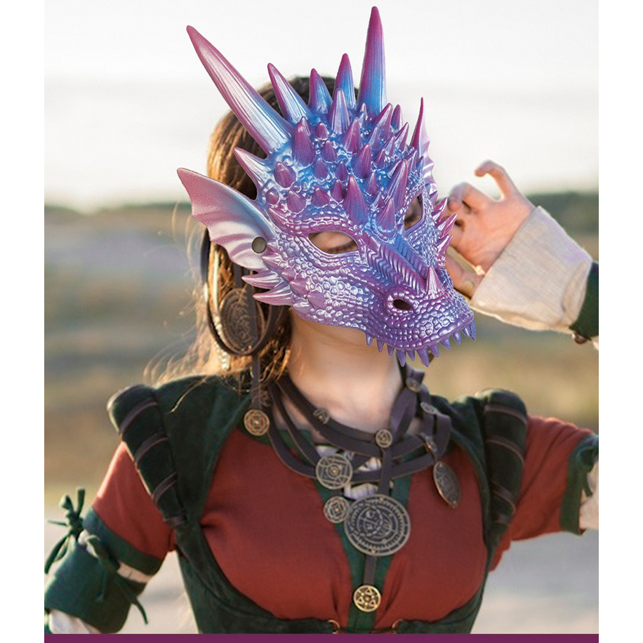 Pearl Blue Dragon Mask 3D Prin – Cosplay Prop Blueprints recenzja i cena