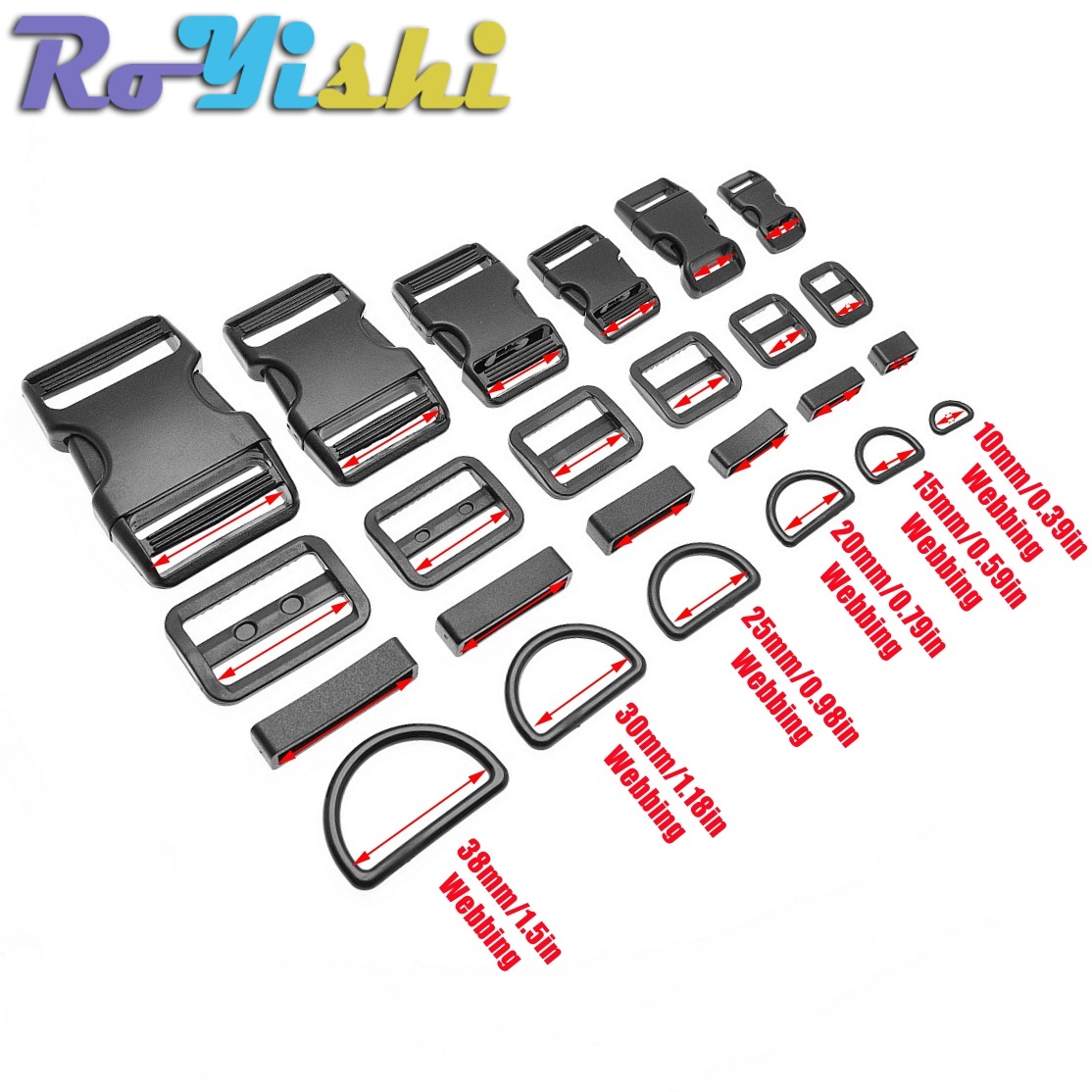1-10 Set Plastic Side Release  – D Ring Strap recenzja i cena