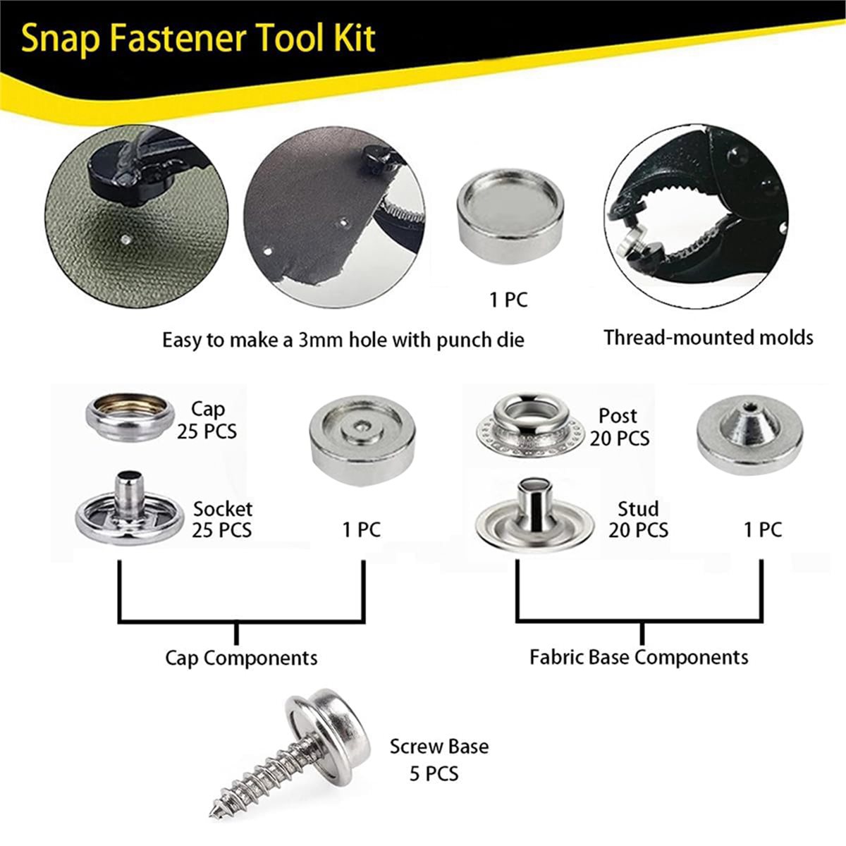 Heavy Duty Snap Fastener Tool  – Snap Plier Setter recenzja i cena