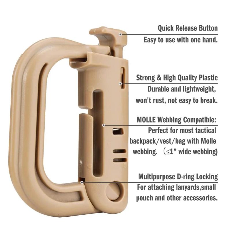 5Pcs Plastic D-Ring Tactical C – D Ring Strap recenzja i cena