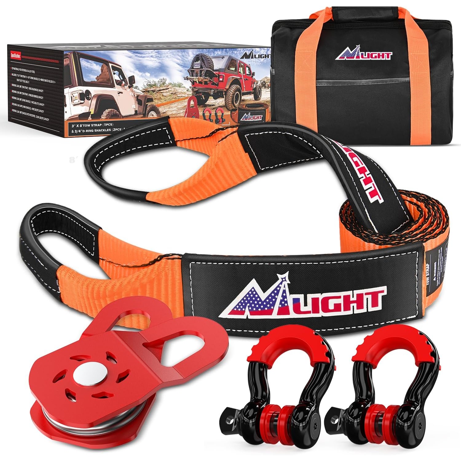Nilight Offroad Recovery Kit 3 – D Ring Strap recenzja i cena