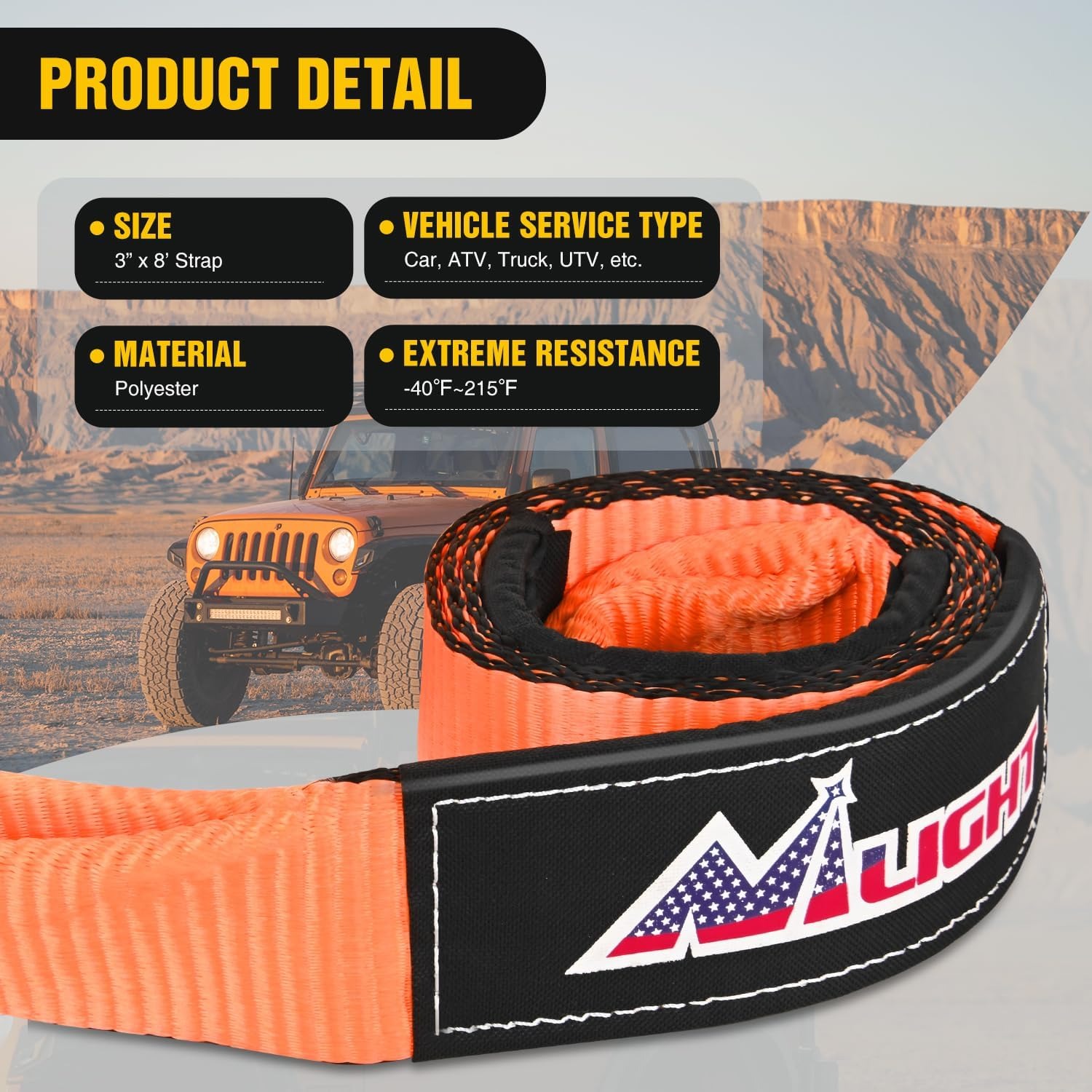 Nilight Offroad Recovery Kit 3 – D Ring Strap recenzja i cena