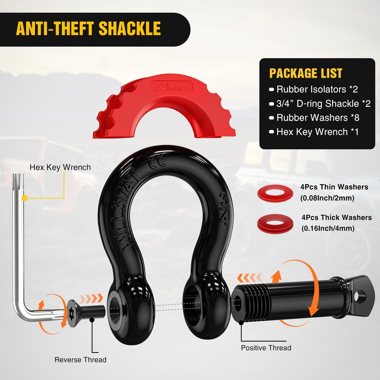 Nilight Offroad Recovery Kit 3 – D Ring Strap recenzja i cena