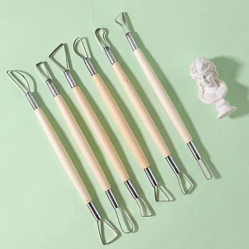 6PCS wooden handle wax pottery – Craft Knife Set recenzja i cena