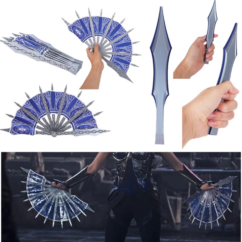 Anime Kitana Cosplay MK Blue H – Cosplay Prop Blueprints recenzja i cena